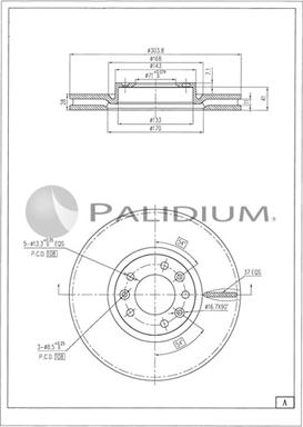 Ashuki P330-249 - Гальмівний диск autocars.com.ua