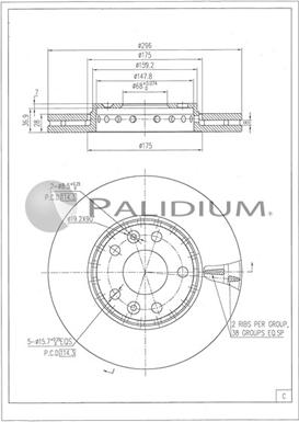 Ashuki P330-253 - Тормозной диск avtokuzovplus.com.ua