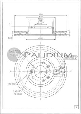 Ashuki P330-262 - Тормозной диск avtokuzovplus.com.ua