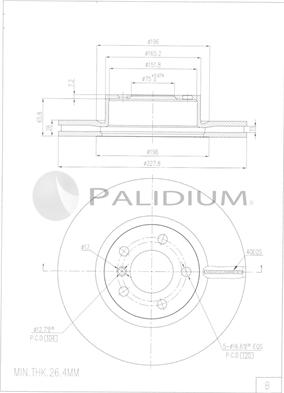 Ashuki P330-276 - Гальмівний диск autocars.com.ua