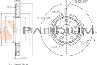 Ashuki P330-282 - Гальмівний диск autocars.com.ua