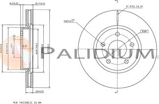 Ashuki P330-288 - Гальмівний диск autocars.com.ua