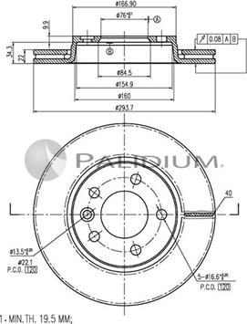 Ashuki P331-004 - Тормозной диск avtokuzovplus.com.ua