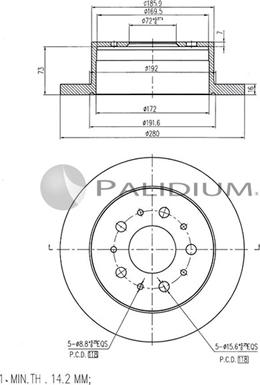 Ashuki P331-009 - Гальмівний диск autocars.com.ua