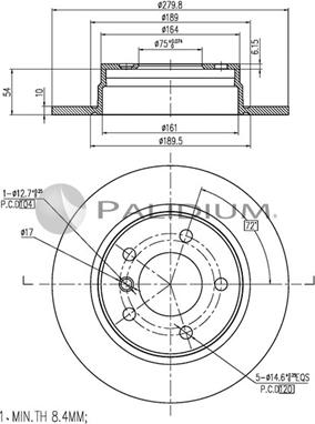 Ashuki P331-019 - Гальмівний диск autocars.com.ua