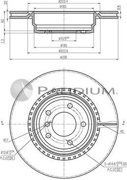 Ashuki P331-029 - Гальмівний диск autocars.com.ua