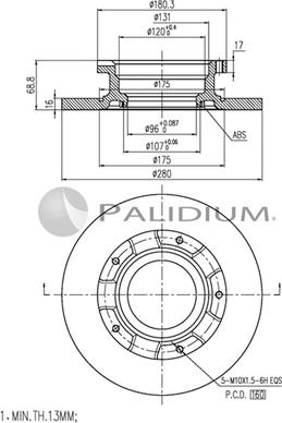 Ashuki P331-031 - Тормозной диск avtokuzovplus.com.ua