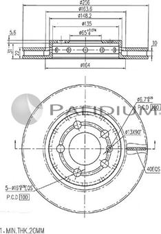 Ashuki P331-051 - Тормозной диск autodnr.net