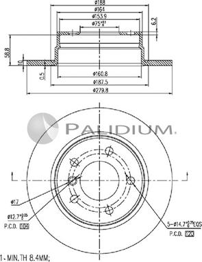 Ashuki P331-058 - Тормозной диск avtokuzovplus.com.ua