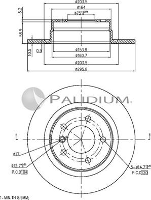 Ashuki P331-062 - Гальмівний диск autocars.com.ua