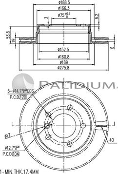 Ashuki P331-063 - Тормозной диск avtokuzovplus.com.ua