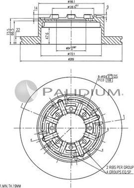 Ashuki P331-076 - Тормозной диск avtokuzovplus.com.ua