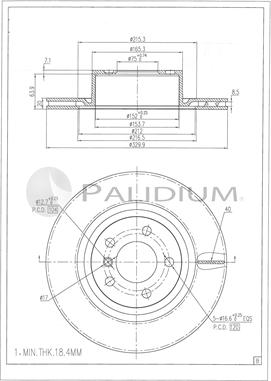 Ashuki P331-082 - Гальмівний диск autocars.com.ua