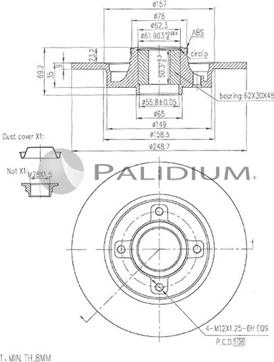 Ashuki P331-114 - Гальмівний диск autocars.com.ua