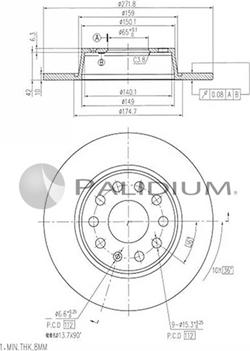 Ashuki P331-115 - Гальмівний диск autocars.com.ua