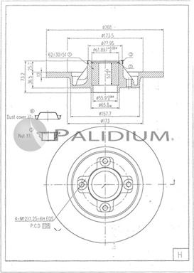 Ashuki P331-121 - Гальмівний диск autocars.com.ua