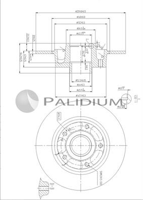 Ashuki P331-128 - Гальмівний диск autocars.com.ua