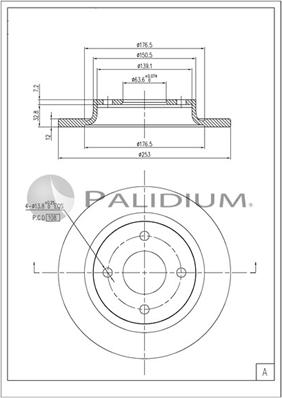 Ashuki P331-139 - Гальмівний диск autocars.com.ua