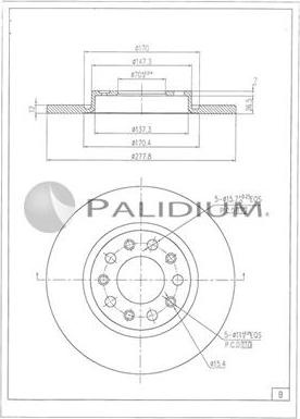 Ashuki P331-141 - Гальмівний диск autocars.com.ua