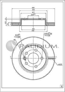 Ashuki P331-143 - Тормозной диск avtokuzovplus.com.ua