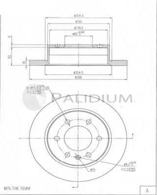 Ashuki P331-150 - Гальмівний диск autocars.com.ua