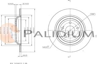 Ashuki P331-162 - Гальмівний диск autocars.com.ua