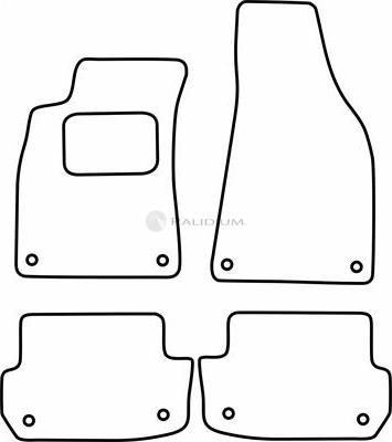 Ashuki PAL18-0037 - Комплект килимків autocars.com.ua