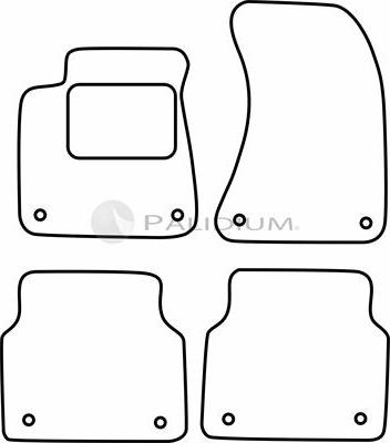 Ashuki PAL18-0056 - Комплект килимків autocars.com.ua