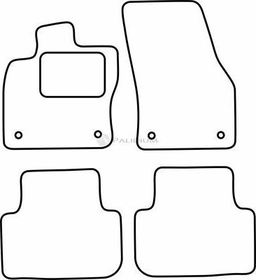 Ashuki PAL18-1811 - Комплект ковриков avtokuzovplus.com.ua