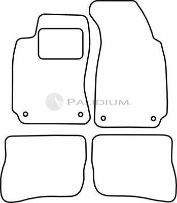 Ashuki PAL18-1823 - Комплект ковриков avtokuzovplus.com.ua