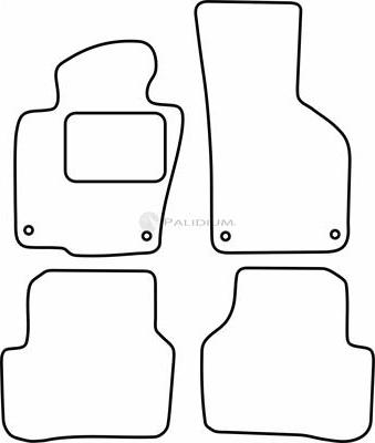 Ashuki PAL18-1825 - Комплект ковриков autodnr.net