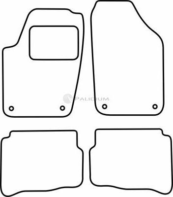 Ashuki PAL18-1836 - Комплект ковриков avtokuzovplus.com.ua