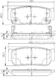 Ashuki SY015-20 - Тормозные колодки, дисковые, комплект avtokuzovplus.com.ua