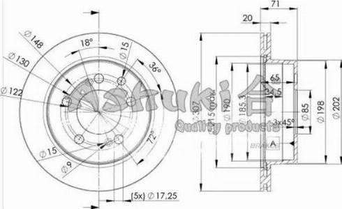 Ashuki SY606-05 - Тормозной диск avtokuzovplus.com.ua