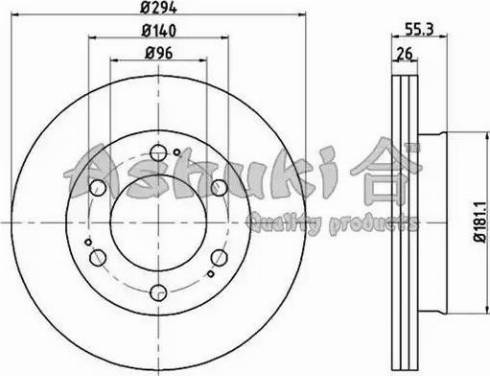 Ashuki SY606-10 - Тормозной диск avtokuzovplus.com.ua