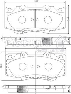 Ashuki T112-48 - Гальмівні колодки, дискові гальма autocars.com.ua