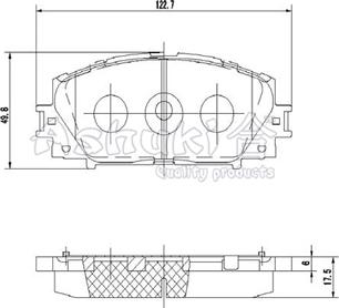 Ashuki T112-76 - Гальмівні колодки, дискові гальма autocars.com.ua