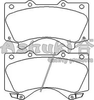 Ashuki T112-92 - Тормозные колодки, дисковые, комплект autodnr.net