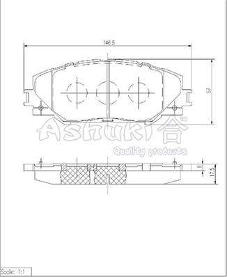 Ashuki T113-15 - Тормозные колодки, дисковые, комплект autodnr.net