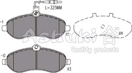 Ashuki T114-71 - Тормозные колодки, дисковые, комплект avtokuzovplus.com.ua