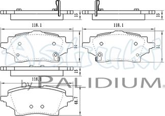 Ashuki T114-74 - Тормозные колодки, дисковые, комплект autodnr.net