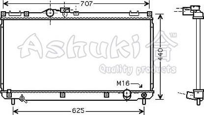 Ashuki T554-90 - Радіатор, охолодження двигуна autocars.com.ua