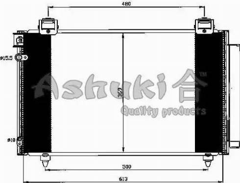 Ashuki T555-07 - Конденсатор кондиционера avtokuzovplus.com.ua