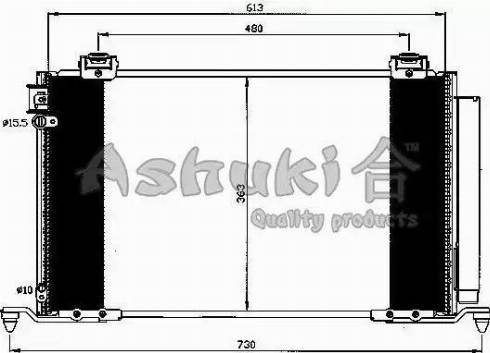 Ashuki T555-11 - Конденсатор кондиционера avtokuzovplus.com.ua