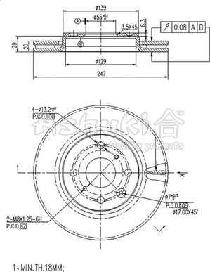 Ashuki T602-86 - Тормозной диск avtokuzovplus.com.ua