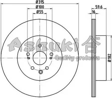 Ashuki T603-13 - Тормозной диск avtokuzovplus.com.ua