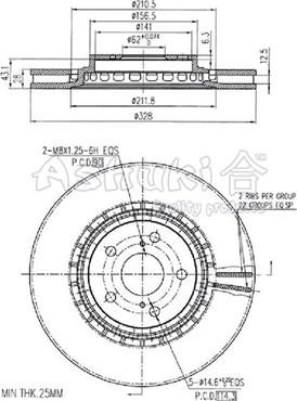 Ashuki T603-85 - Гальмівний диск autocars.com.ua