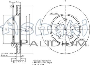 Ashuki T604-05 - Гальмівний диск autocars.com.ua