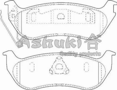 Ashuki US104238 - Тормозные колодки, дисковые, комплект autodnr.net