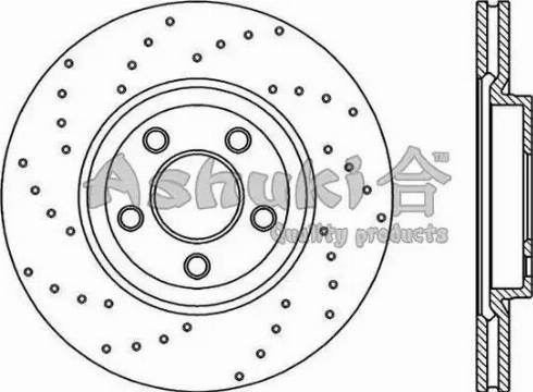 Ashuki US104302 - Тормозной диск autodnr.net